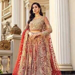 EPOQUE - Reverie - Ecarlate Red Lehenga Wedding - S